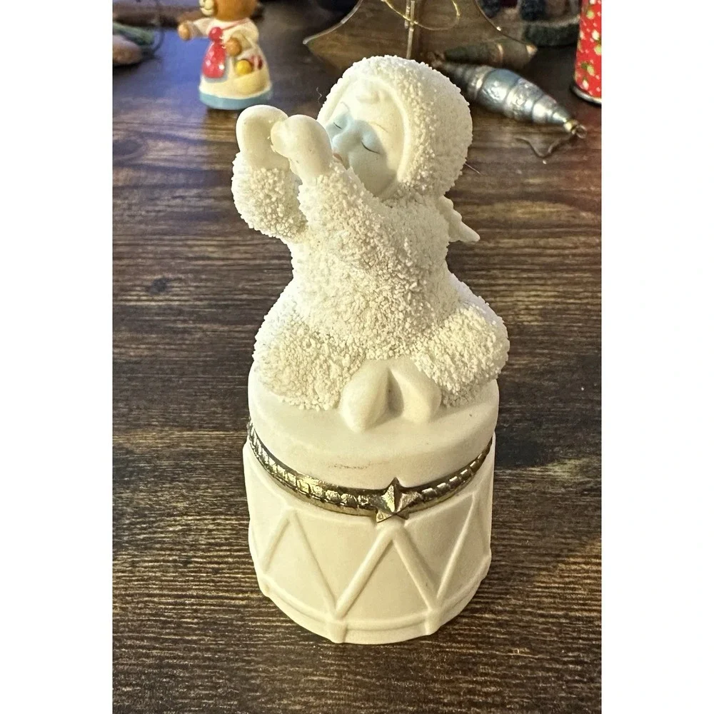 Vintage Dept 56 Snowbabies Lot Moon Stars Ornament Celebrate Hinged Box